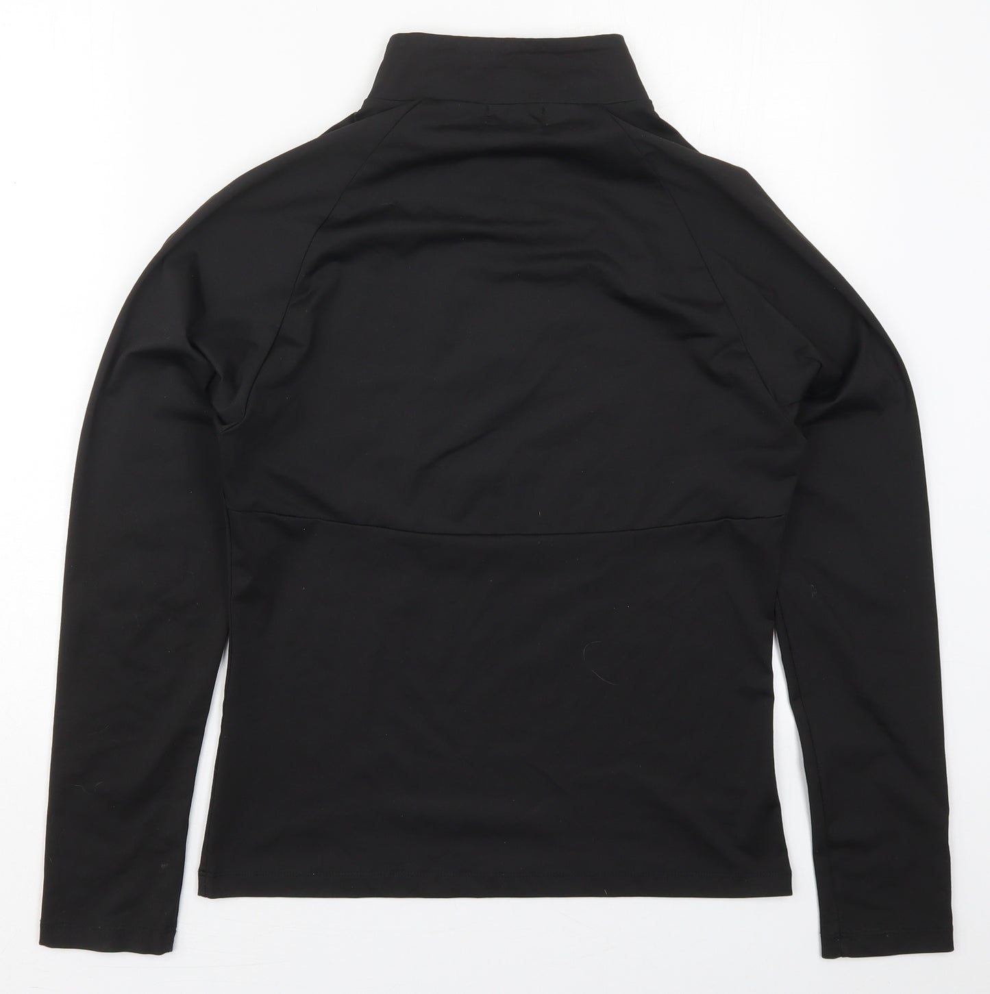 PRETTYLITTLETHING Womens Black  Polyester Pullover Sweatshirt Size 12  Zip