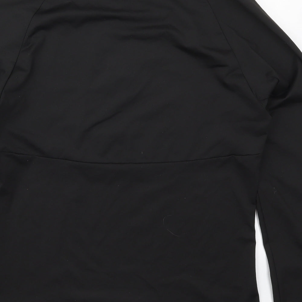 PRETTYLITTLETHING Womens Black  Polyester Pullover Sweatshirt Size 12  Zip