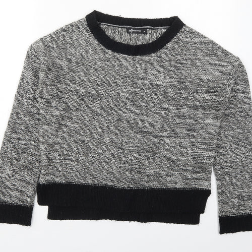 Internacionale Womens Grey Round Neck  Acrylic Pullover Jumper Size 14