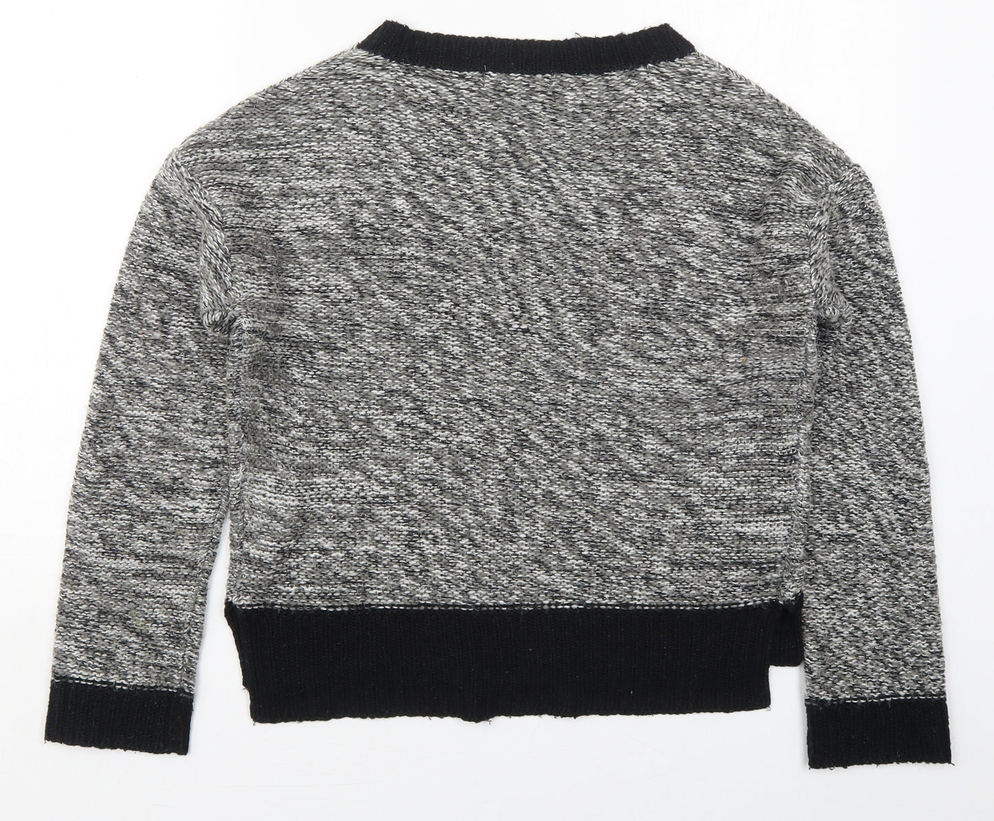 Internacionale Womens Grey Round Neck  Acrylic Pullover Jumper Size 14