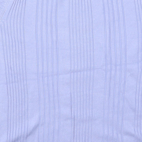 Marks and Spencer Womens Blue Crew Neck  Viscose Pullover Jumper Size 14