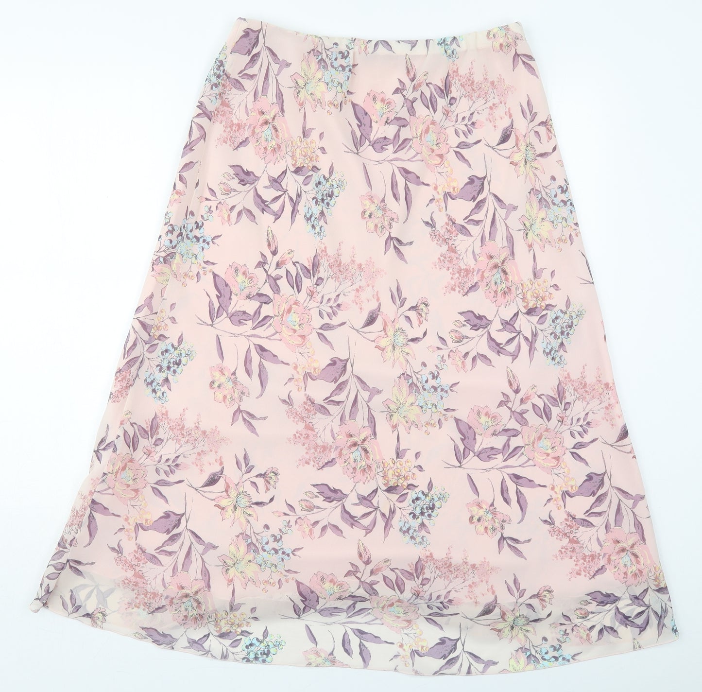 Hudson & Onslow Womens Pink Floral Polyester Maxi Skirt Size 14