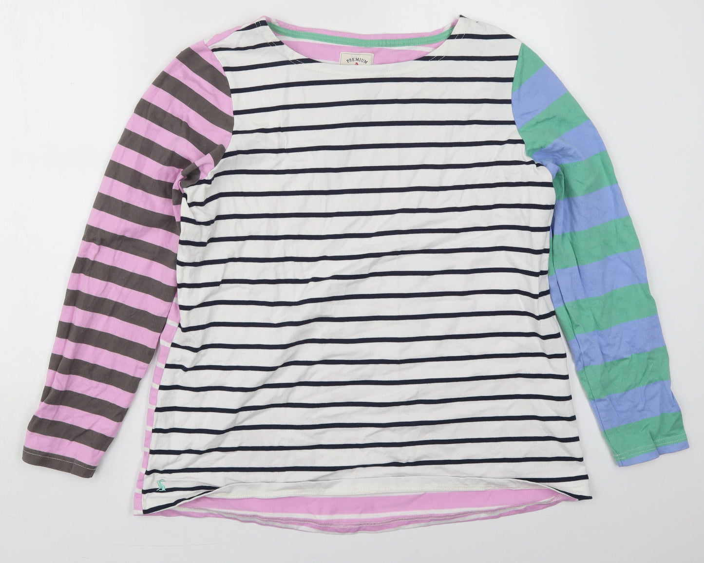 Joules Womens Pink Striped Cotton Pullover Sweatshirt Size 18  Pullover - Green and Blue