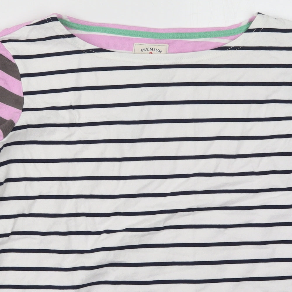 Joules Womens Pink Striped Cotton Pullover Sweatshirt Size 18  Pullover - Green and Blue