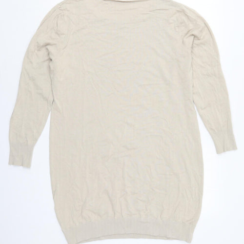 Avon Womens Beige Round Neck  Viscose Pullover Jumper Size 16