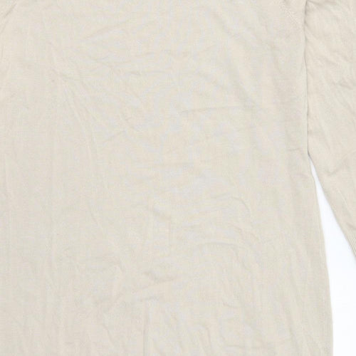Avon Womens Beige Round Neck  Viscose Pullover Jumper Size 16