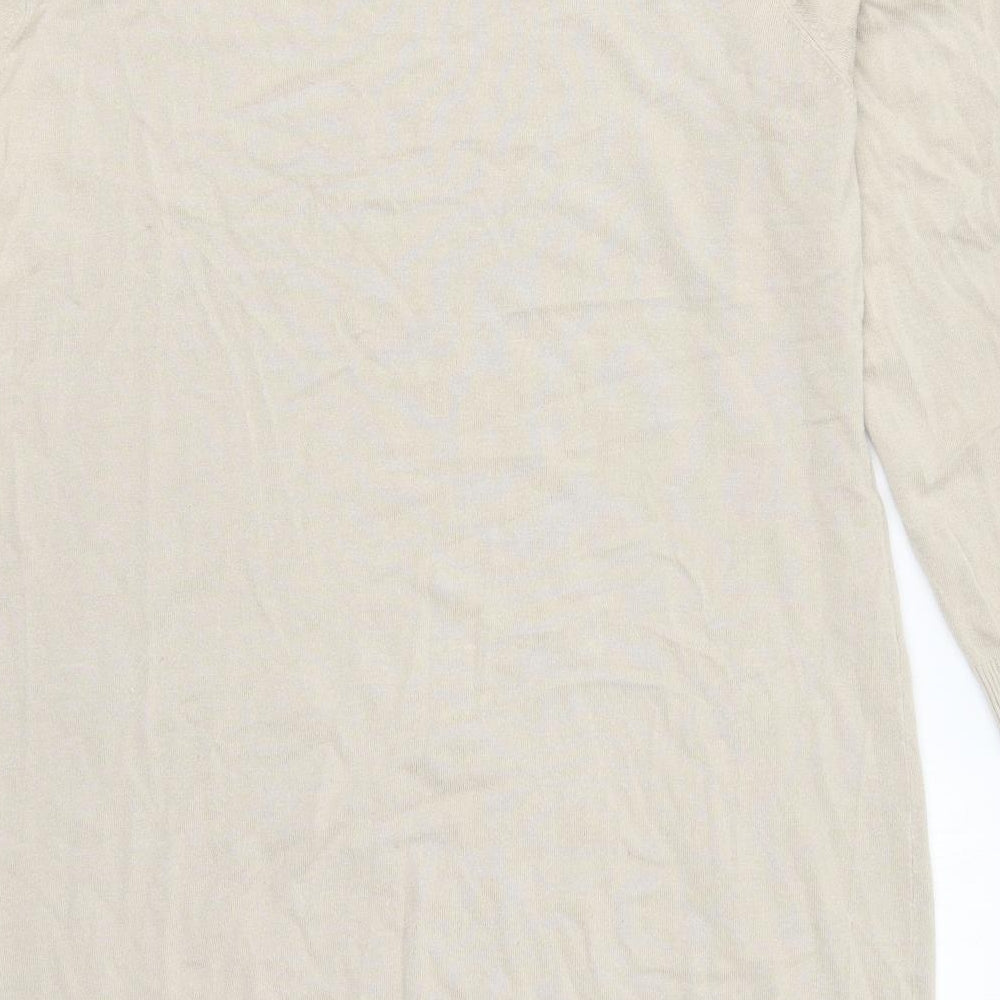 Avon Womens Beige Round Neck  Viscose Pullover Jumper Size 16