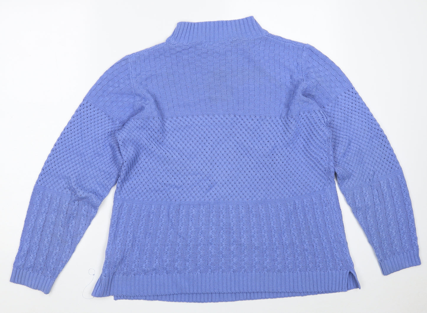 EWM Womens Blue Round Neck  Acrylic Pullover Jumper Size 14   - Size14-16