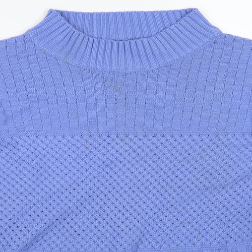 EWM Womens Blue Round Neck  Acrylic Pullover Jumper Size 14   - Size14-16