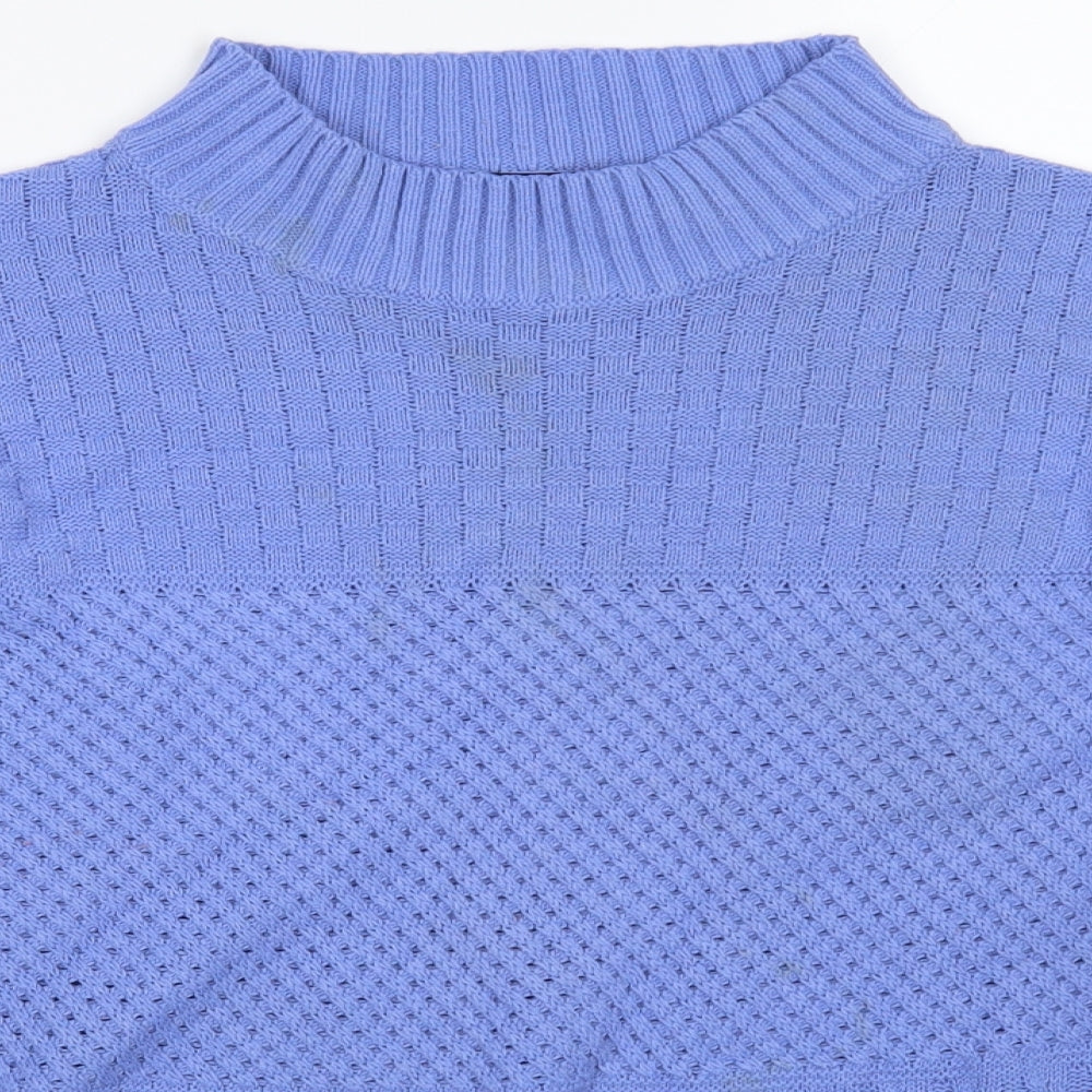 EWM Womens Blue Round Neck  Acrylic Pullover Jumper Size 14   - Size14-16