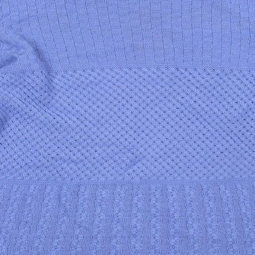 EWM Womens Blue Round Neck  Acrylic Pullover Jumper Size 14   - Size14-16