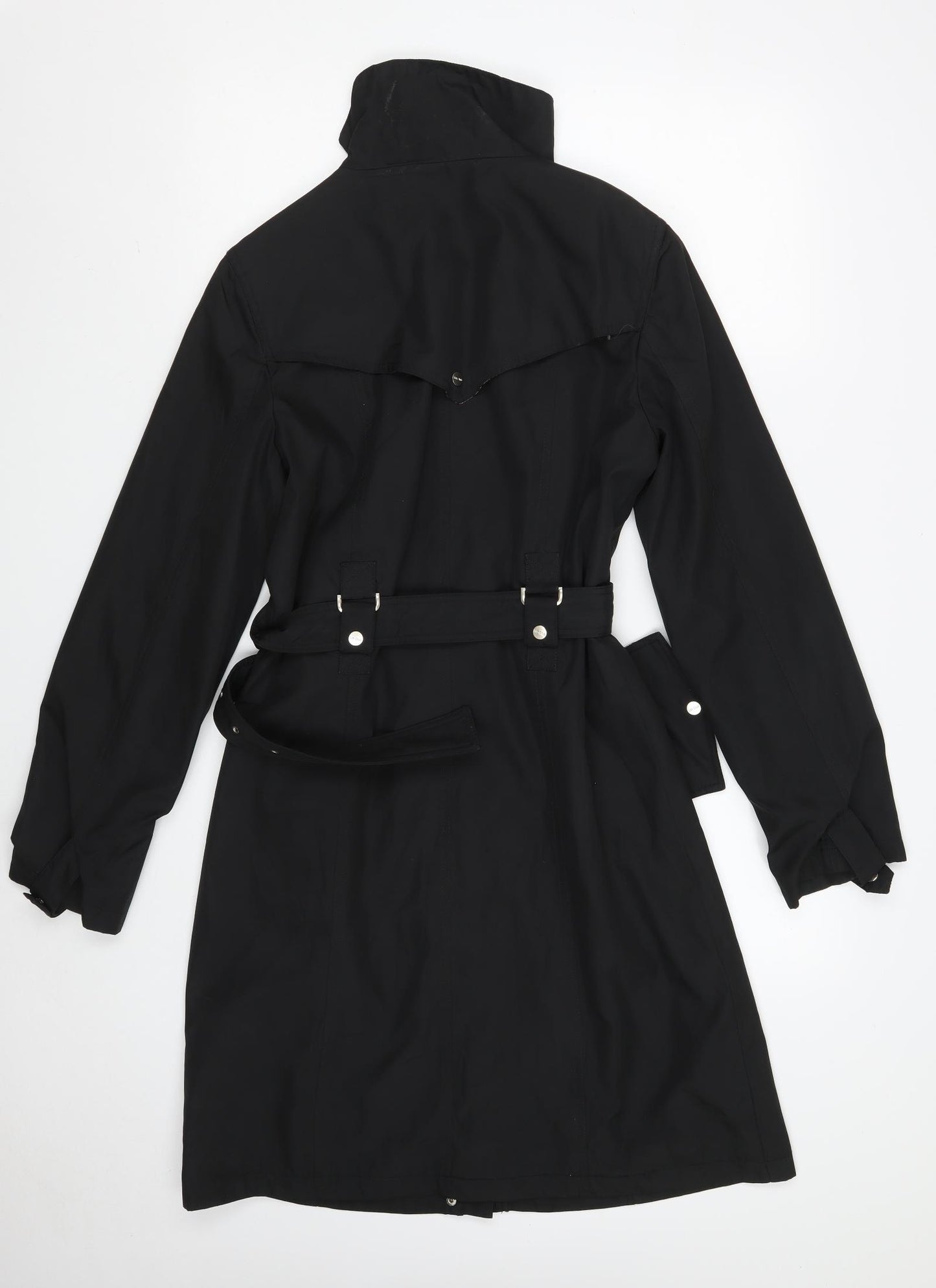Lbt Club Womens Black   Trench Coat Coat Size L  Zip