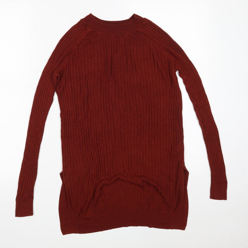 Matalan Womens Brown Round Neck  Viscose Pullover Jumper Size 12