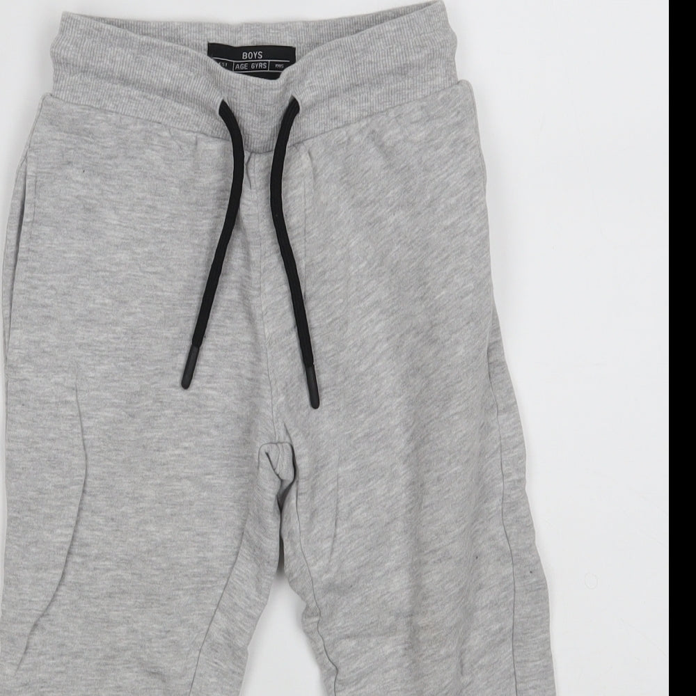 Matalan Boys Grey  Cotton Jogger Trousers Size 6 Years  Regular