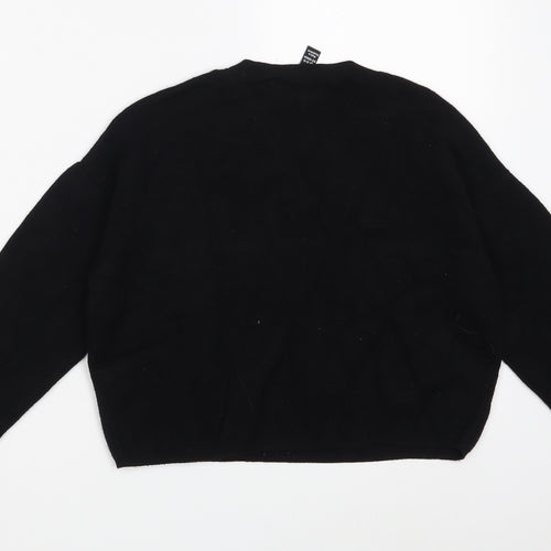 New Look Girls Black Round Neck  Viscose Pullover Jumper Size 12-13 Years   - N Y C