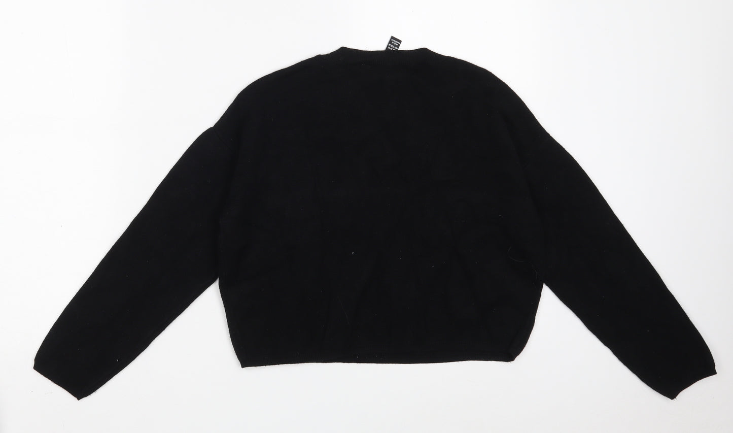 New Look Girls Black Round Neck  Viscose Pullover Jumper Size 12-13 Years   - N Y C