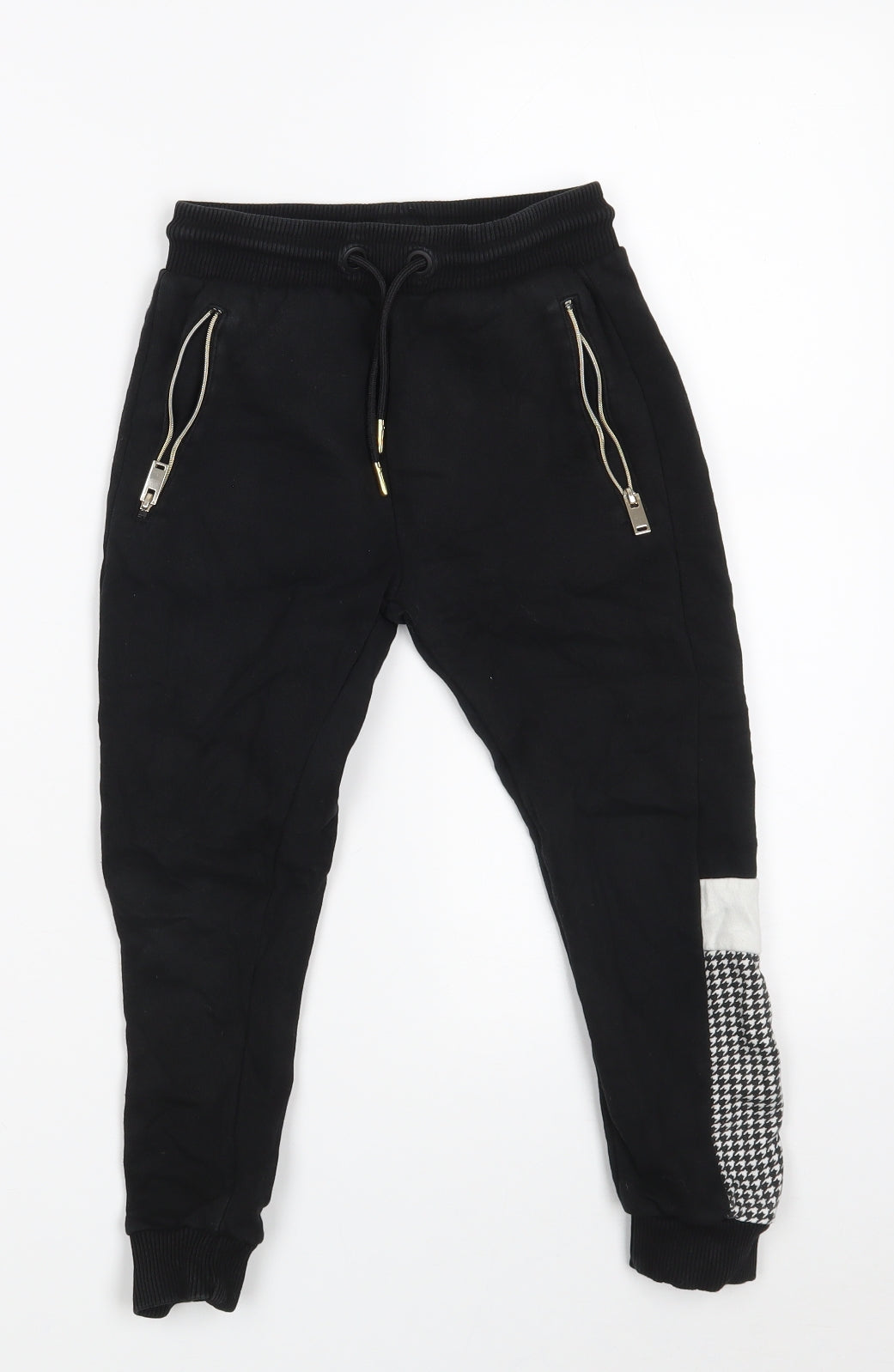George Boys Black  Cotton Jogger Trousers Size 5-6 Years  Regular