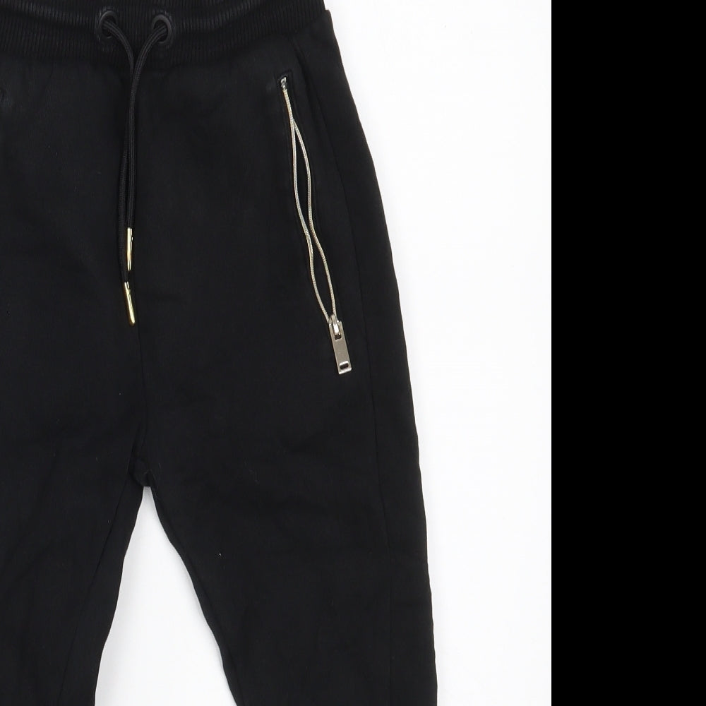 George Boys Black  Cotton Jogger Trousers Size 5-6 Years  Regular