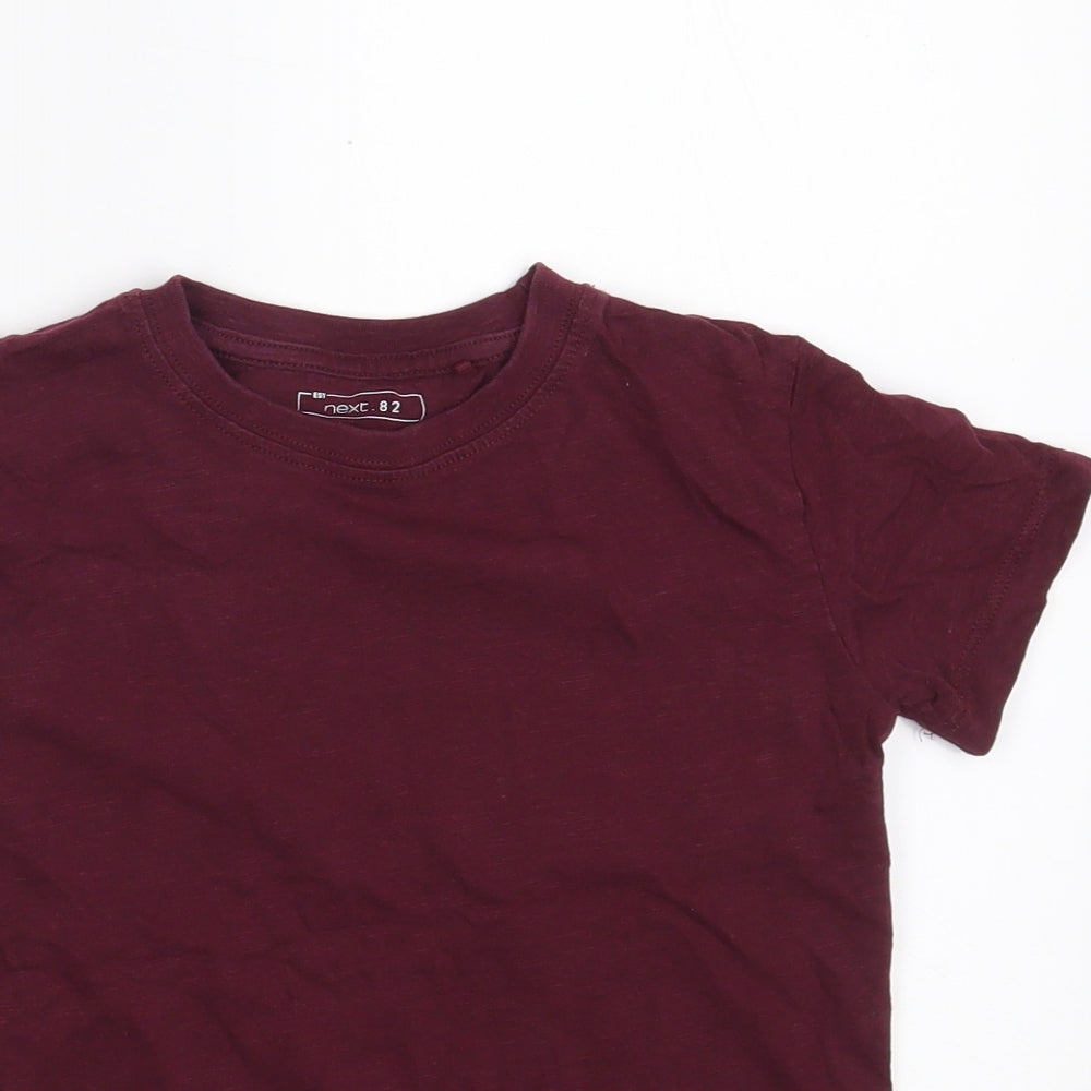 NEXT Boys Purple  100% Cotton Pullover T-Shirt Size 5 Years Round Neck