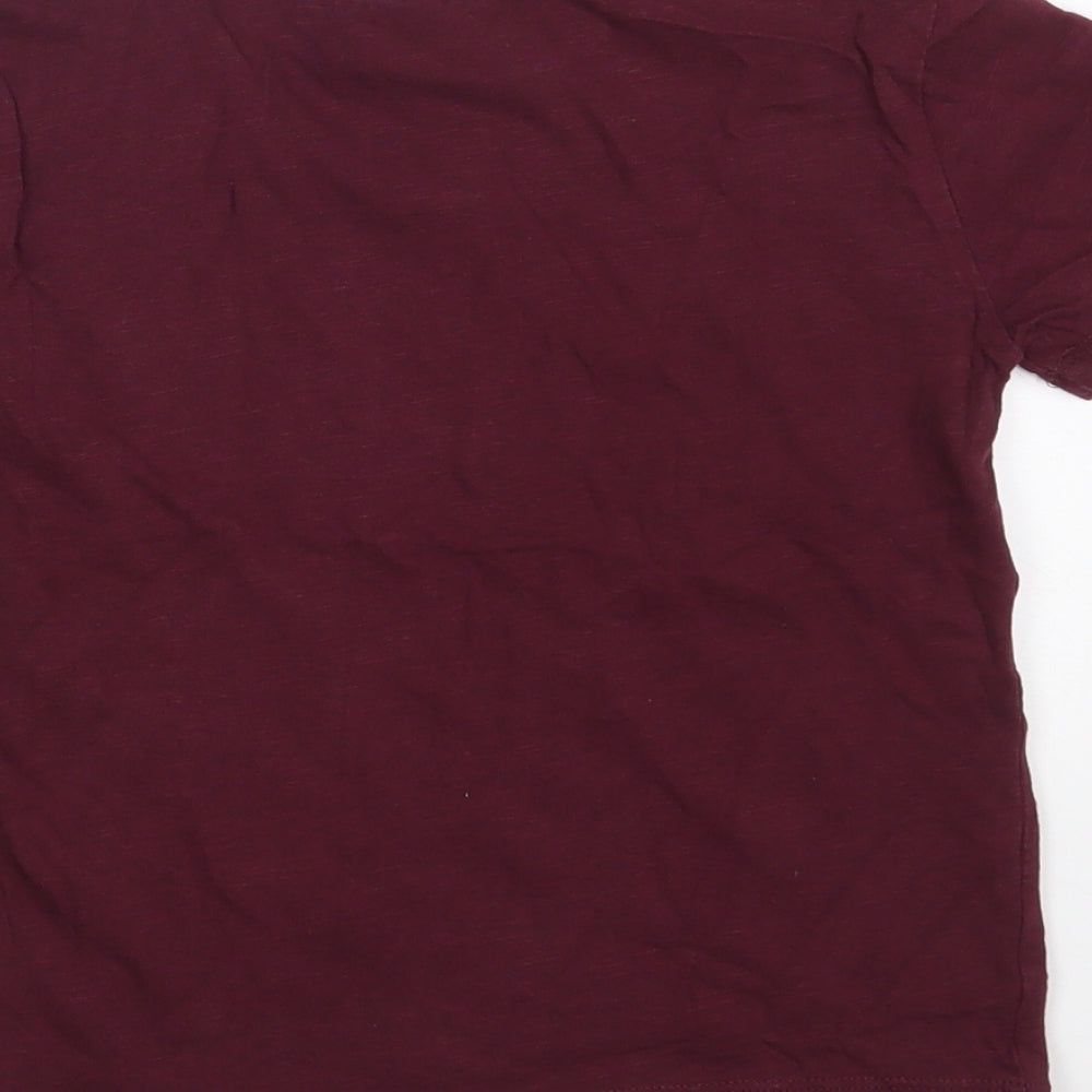 NEXT Boys Purple  100% Cotton Pullover T-Shirt Size 5 Years Round Neck