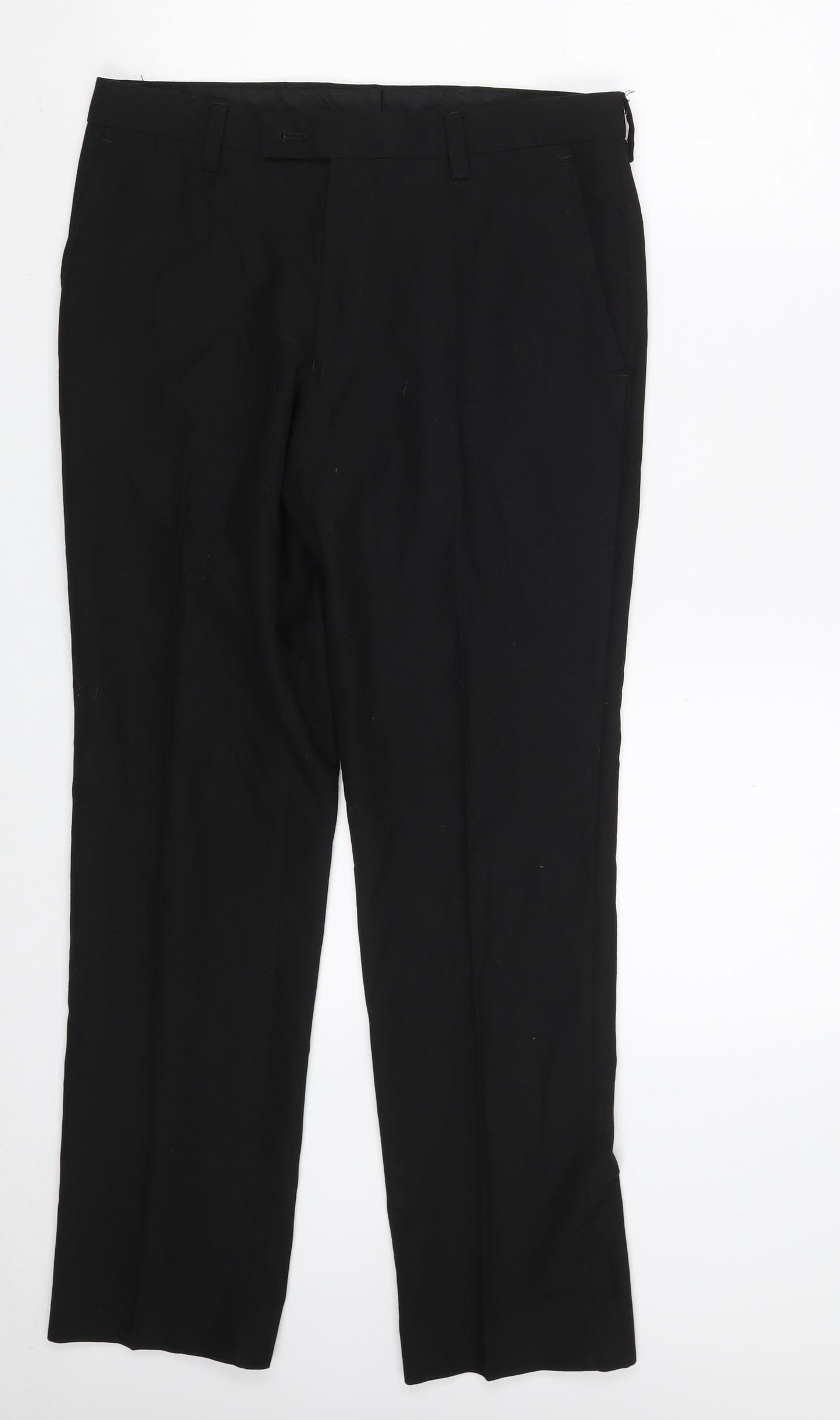 NEXT Mens Black  Polyester Chino Trousers Size 30 in L29 in Regular