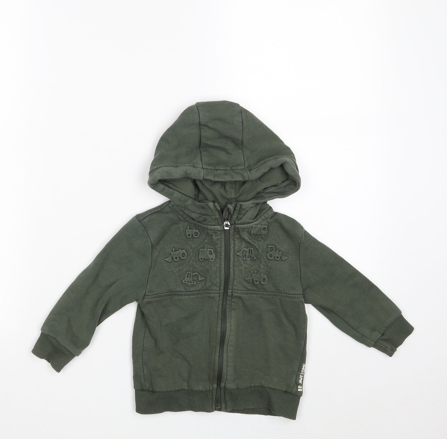 George Boys Green   Jacket  Size 18-24 Months   Zip - BE AWESOME