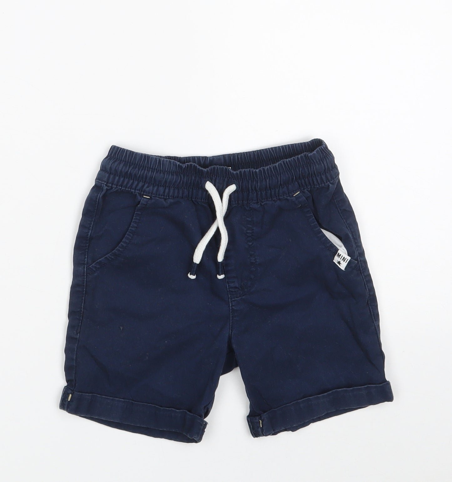 F&F Boys Blue  100% Cotton Chino Shorts Size 2-3 Years  Regular Drawstring