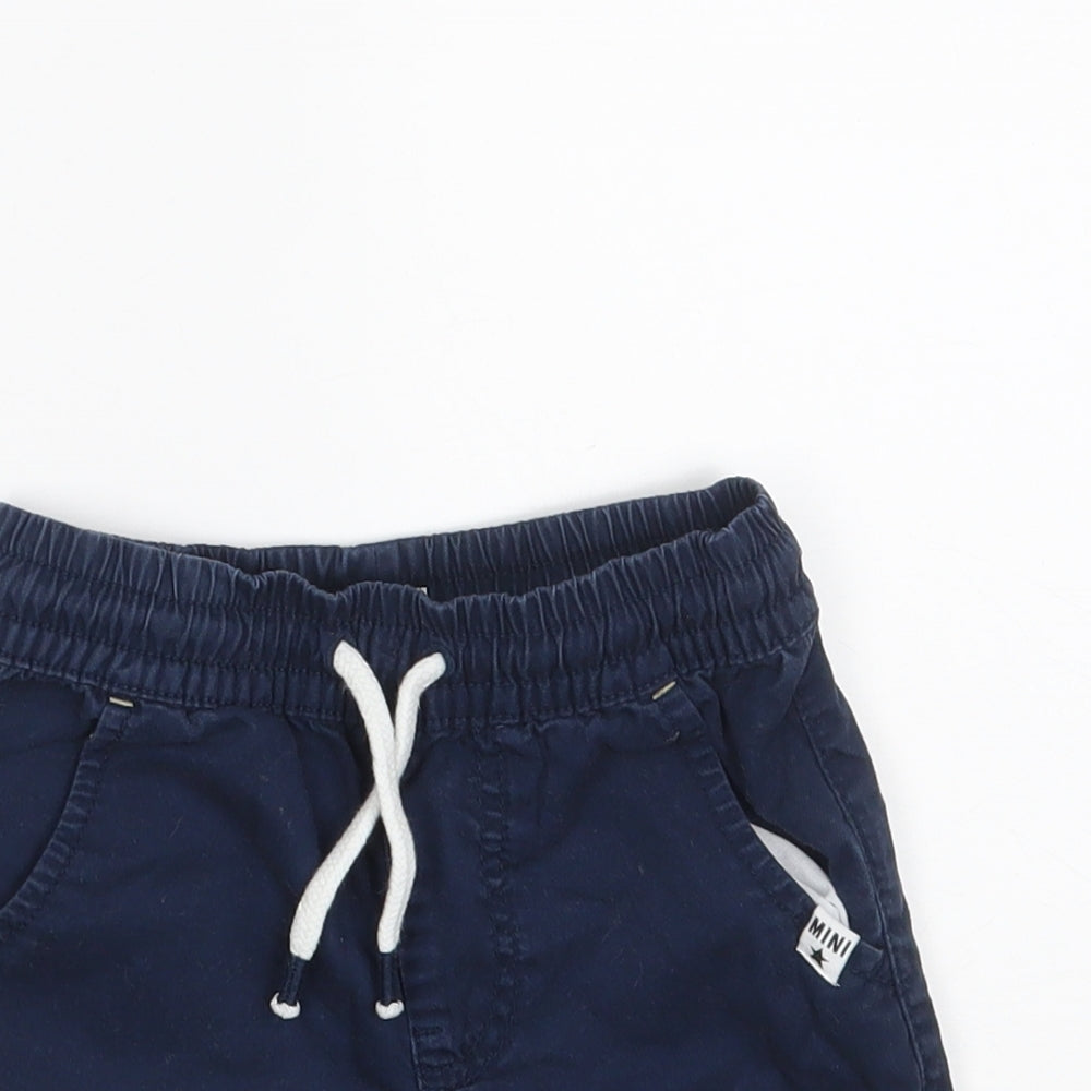 F&F Boys Blue  100% Cotton Chino Shorts Size 2-3 Years  Regular Drawstring