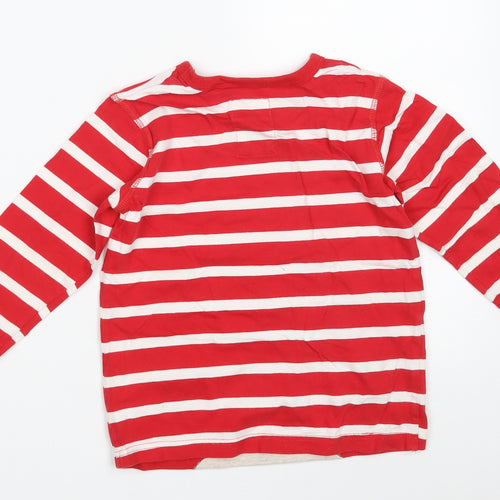 NEXT Boys Red Striped 100% Cotton Pullover Sweatshirt Size 5 Years
