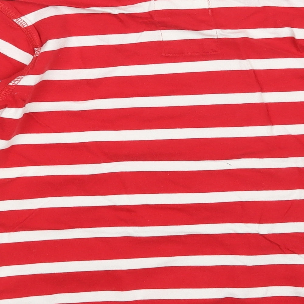 NEXT Boys Red Striped 100% Cotton Pullover Sweatshirt Size 5 Years
