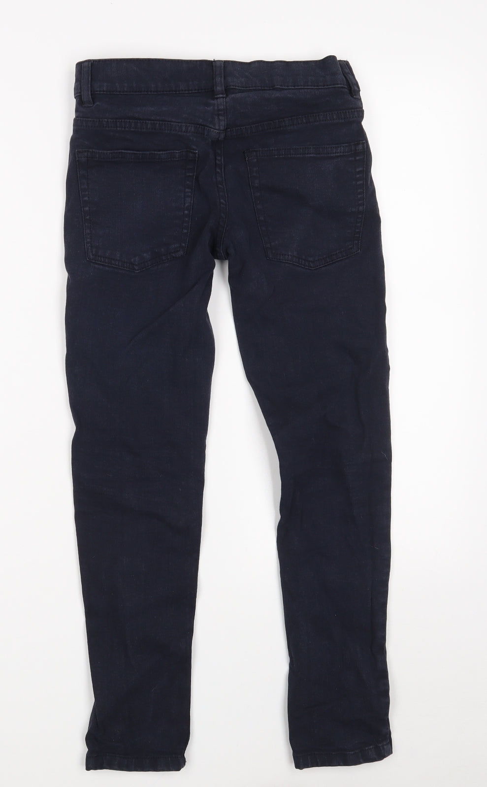 Blue Zoo Boys Blue  Cotton Skinny Jeans Size 10 Years  Slim Zip - Super Skinny