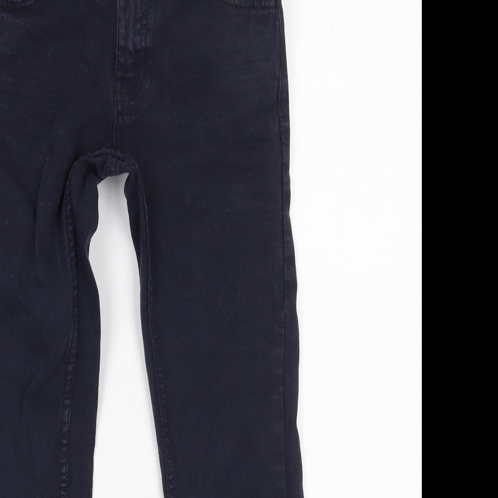 Blue Zoo Boys Blue  Cotton Skinny Jeans Size 10 Years  Slim Zip - Super Skinny