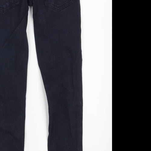 Blue Zoo Boys Blue  Cotton Skinny Jeans Size 10 Years  Slim Zip - Super Skinny