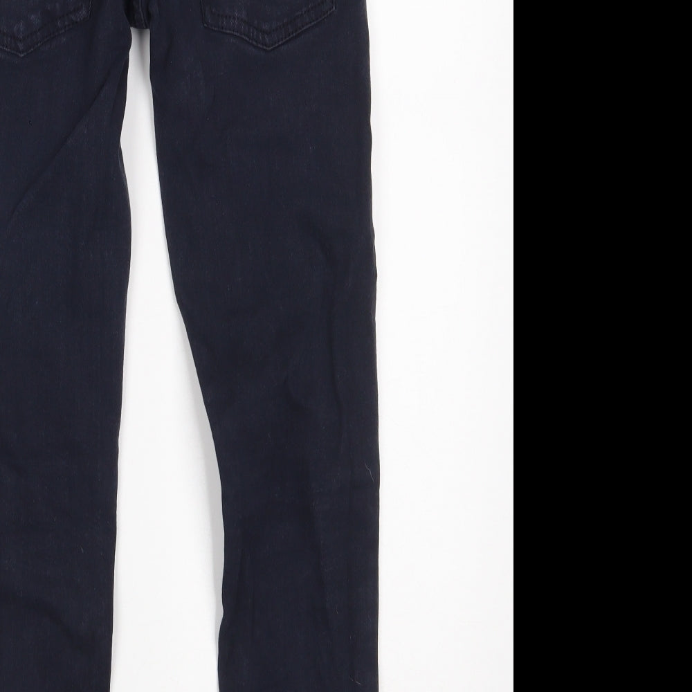 Blue Zoo Boys Blue  Cotton Skinny Jeans Size 10 Years  Slim Zip - Super Skinny