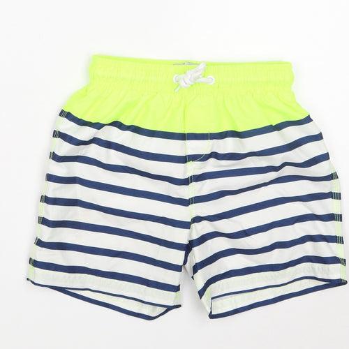 Matalan Boys Multicoloured Striped Polyester Sweat Shorts Size 6-7 Years  Regular Drawstring
