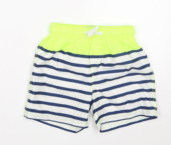 Matalan Boys Multicoloured Striped Polyester Sweat Shorts Size 6-7 Years  Regular Drawstring