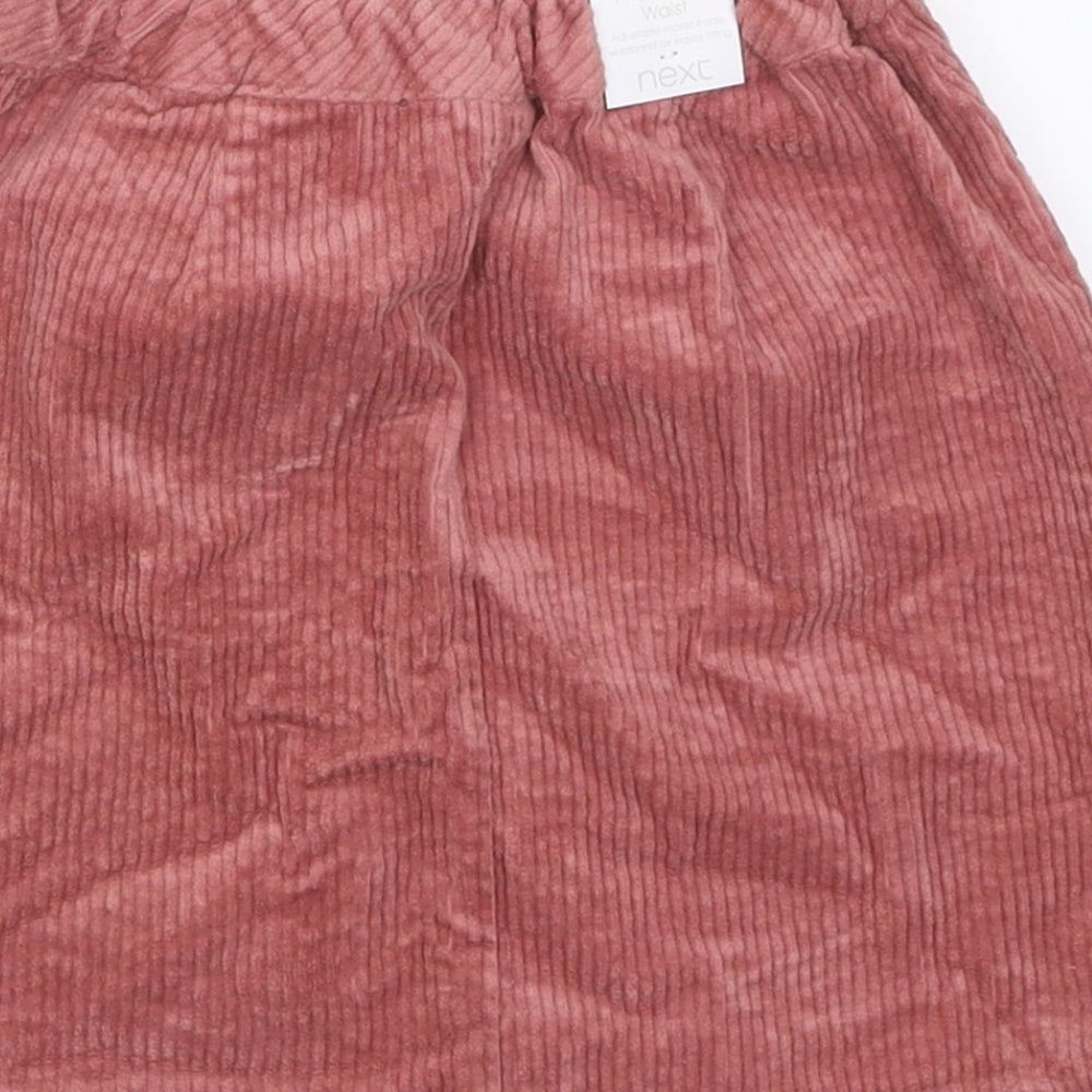 NEXT Girls Pink  Cotton A-Line Skirt Size 9 Years  Regular Button