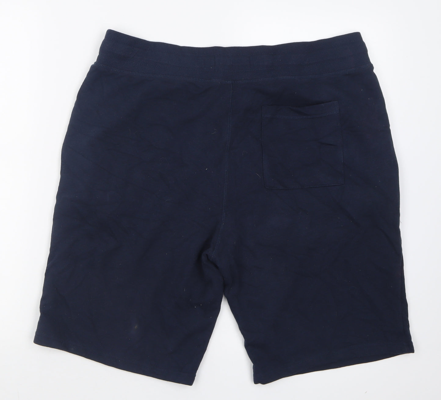 F&F Mens Blue  Cotton Sweat Shorts Size L L10 in Regular Tie