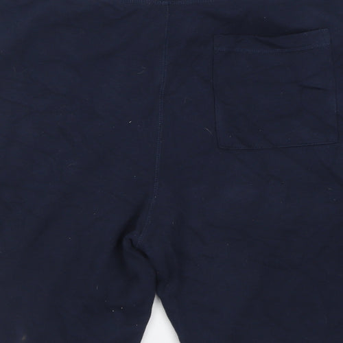F&F Mens Blue  Cotton Sweat Shorts Size L L10 in Regular Tie