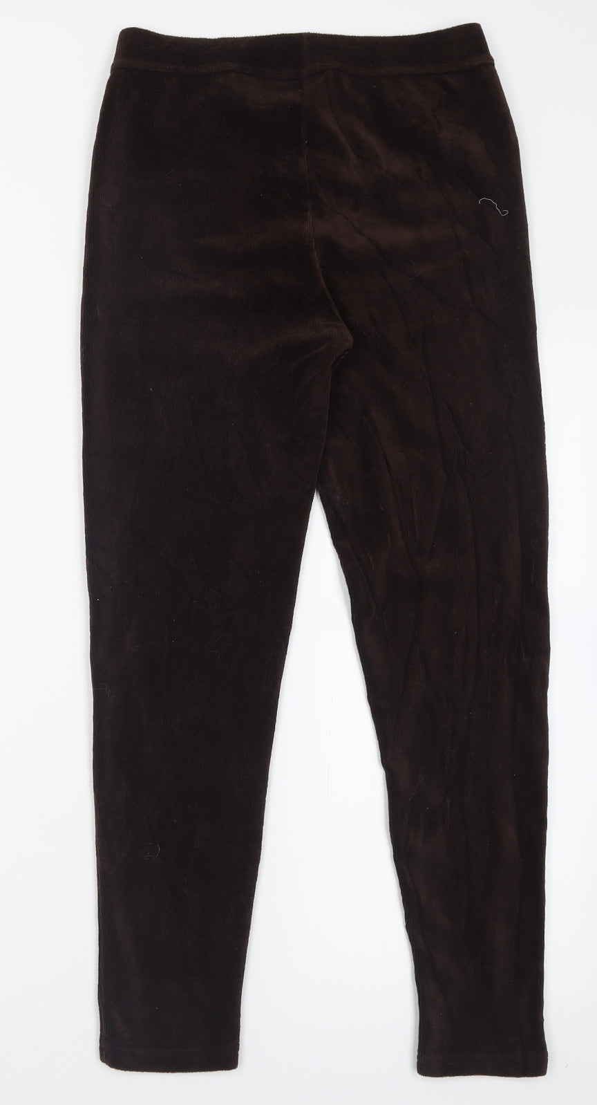 M&Co Womens Brown  Cotton Trousers  Size 12 L26 in Regular