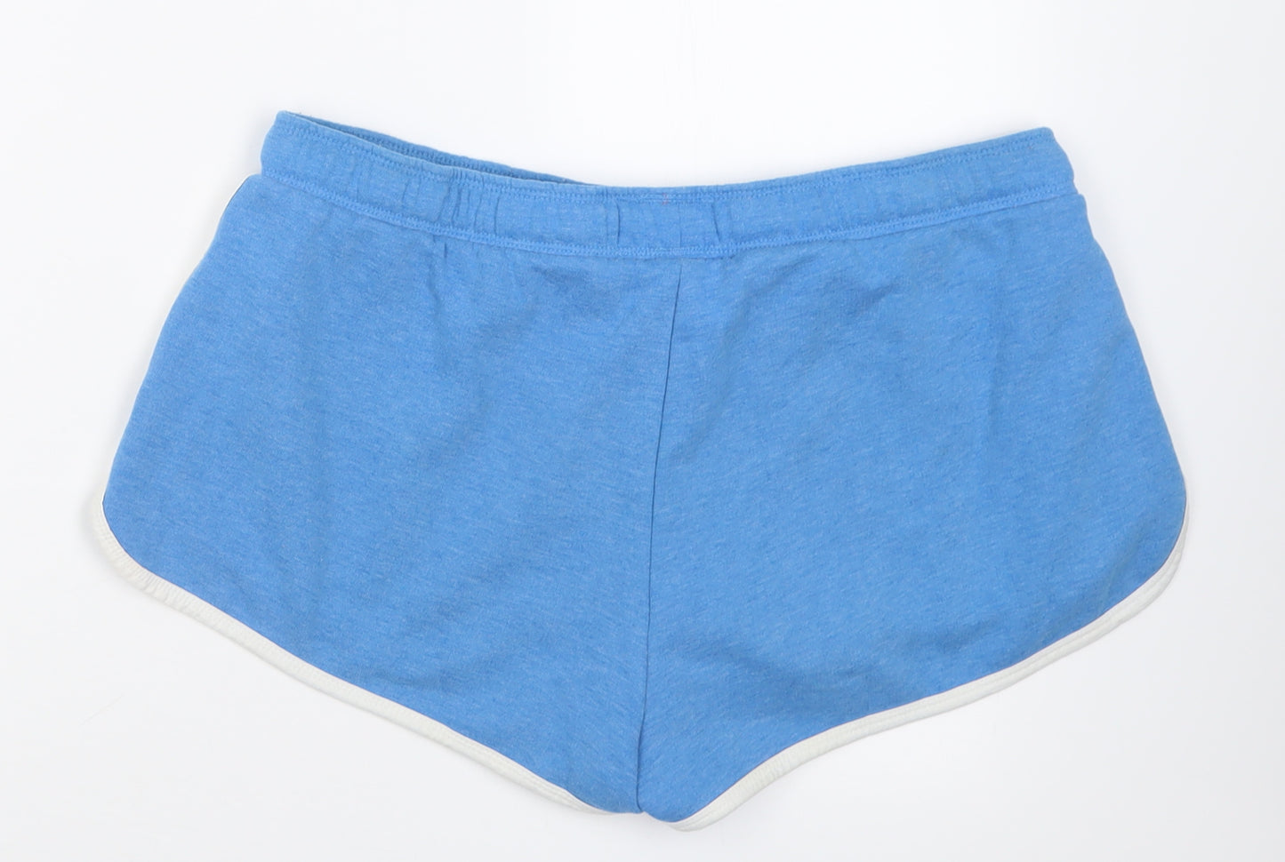 Dunnes Stores Womens Blue  Cotton Sweat Shorts Size 14  Regular Tie