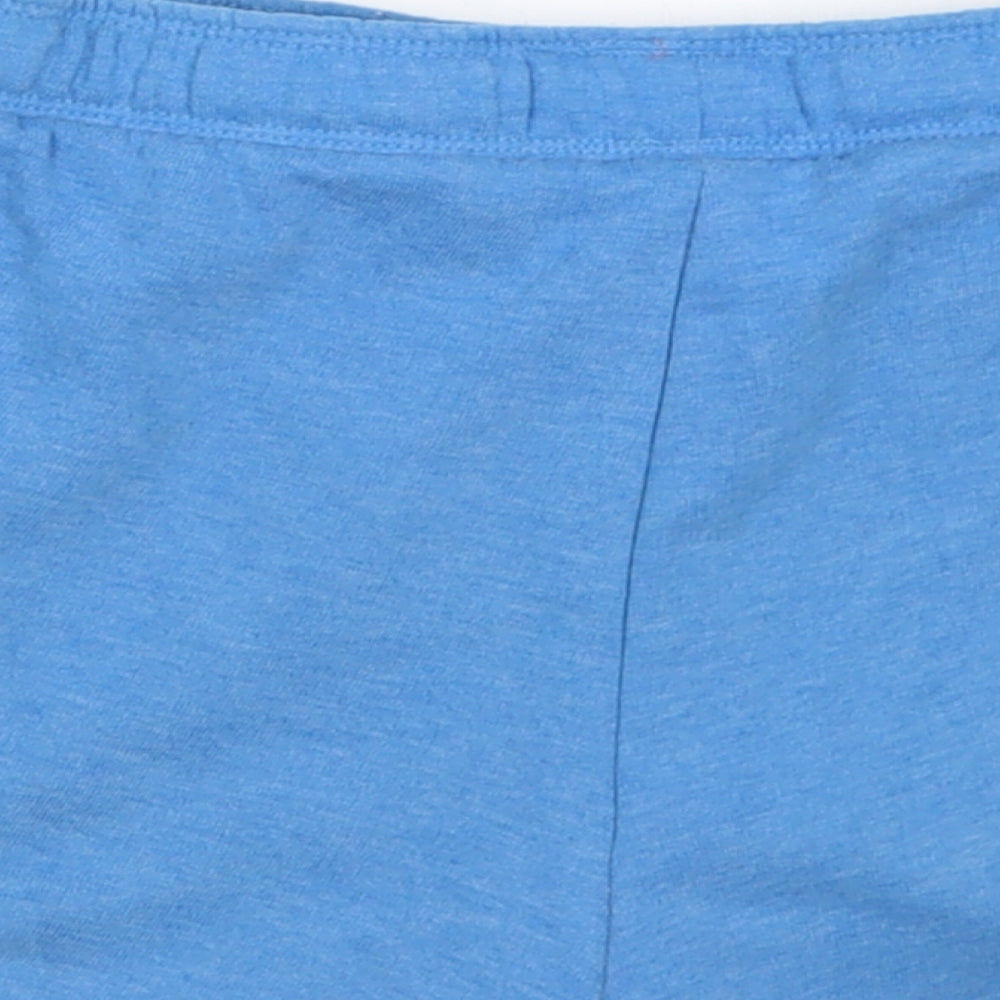 Dunnes Stores Womens Blue  Cotton Sweat Shorts Size 14  Regular Tie