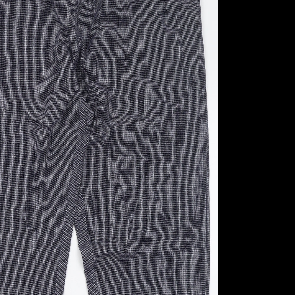 NEXT Mens Blue Plaid Cotton  Pyjama Pants Size XL  Tie