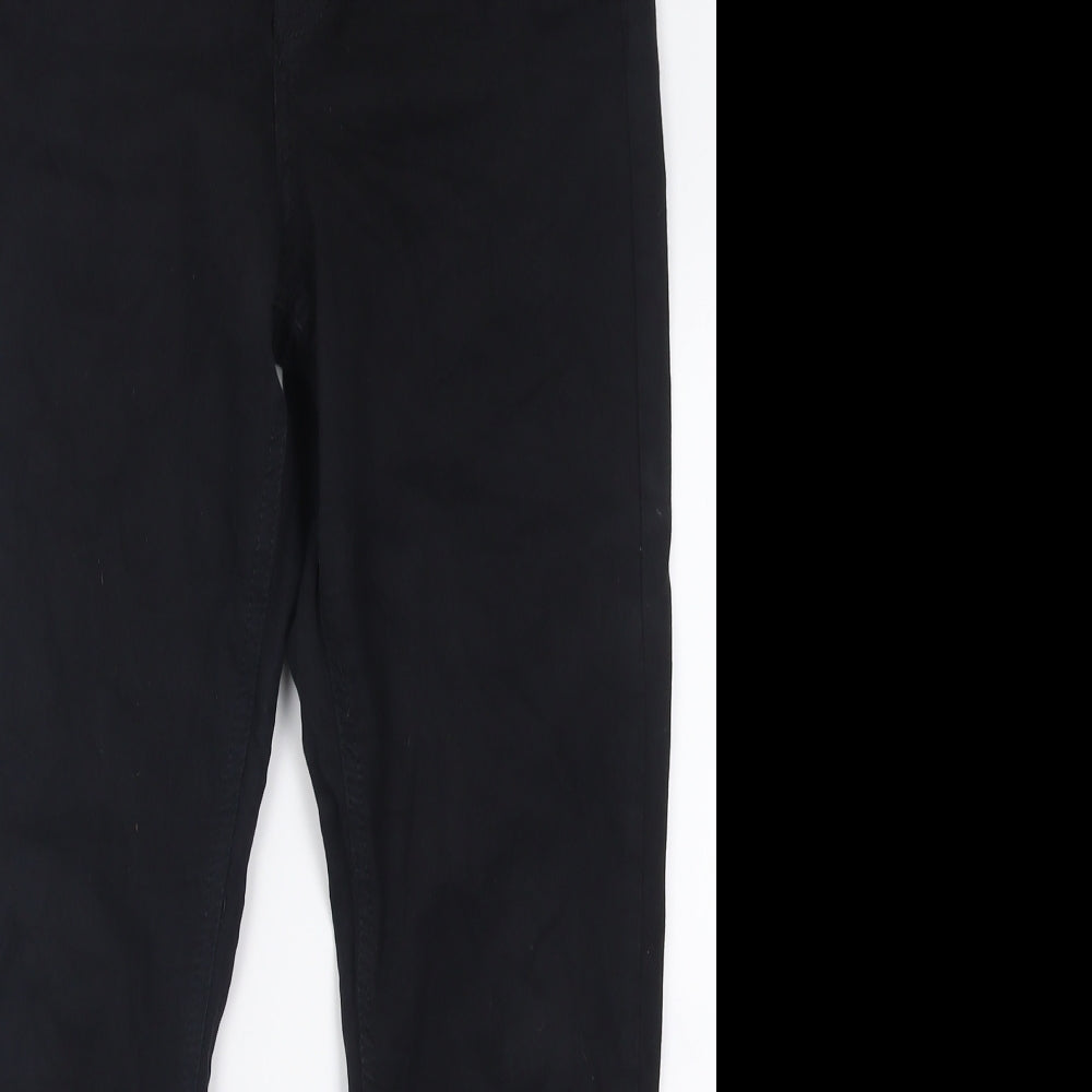 Topshop Womens Black  Cotton Skinny Jeans Size 32 L32 in Regular Button