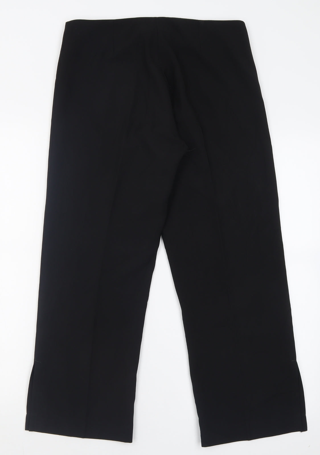 Buttercups Womens Black  Polyester Cropped Trousers Size 10 L24 in Regular Zip
