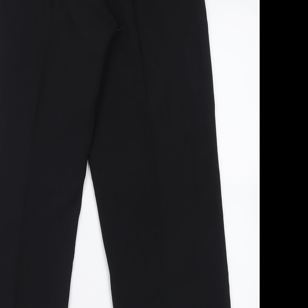 Buttercups Womens Black  Polyester Cropped Trousers Size 10 L24 in Regular Zip