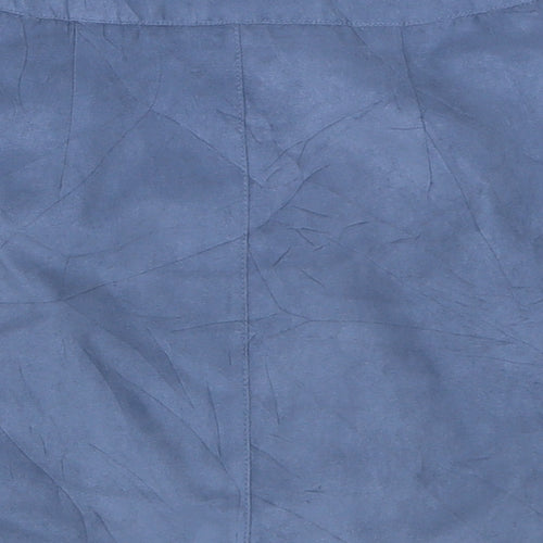 H&M Womens Blue  Polyester A-Line Skirt Size 8   Zip