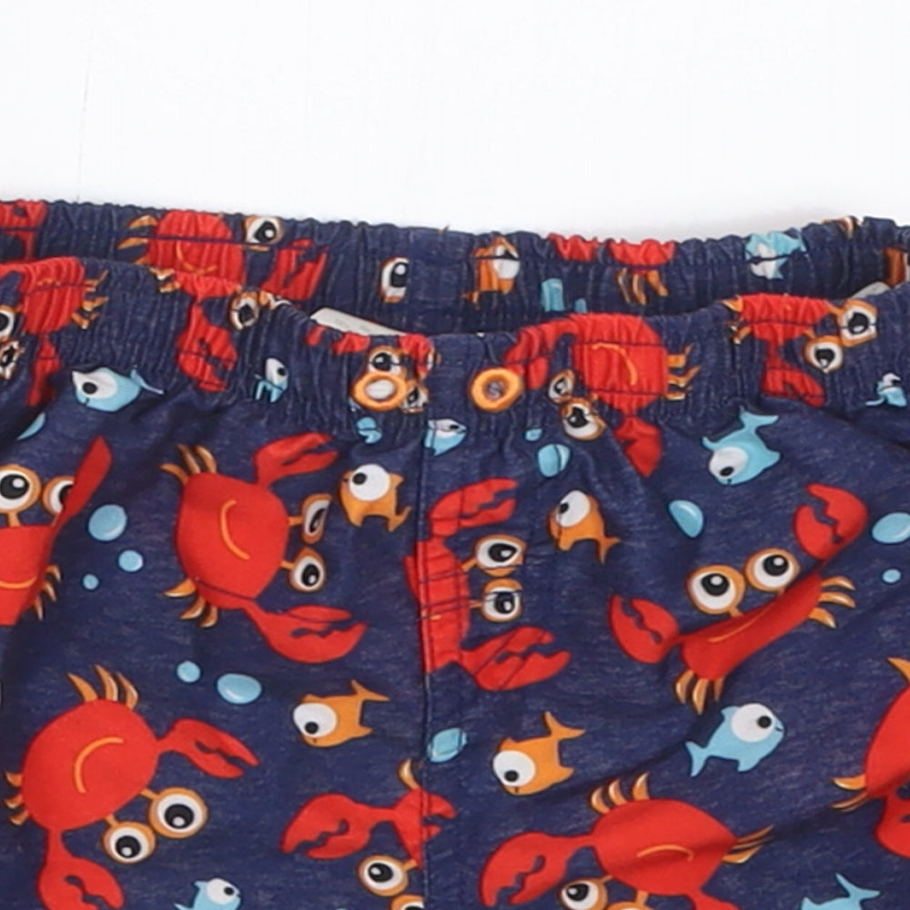 Matalan Boys Blue Geometric Polyester Bermuda Shorts Size 2-3 Years  Regular Tie