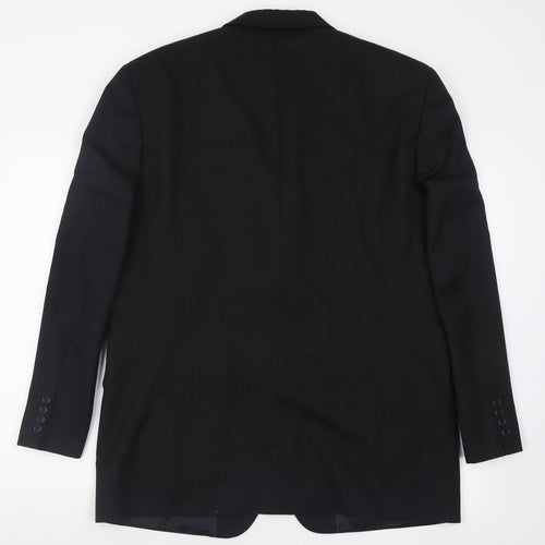 Baumer Mens Black  Polyester Jacket Blazer Size 36