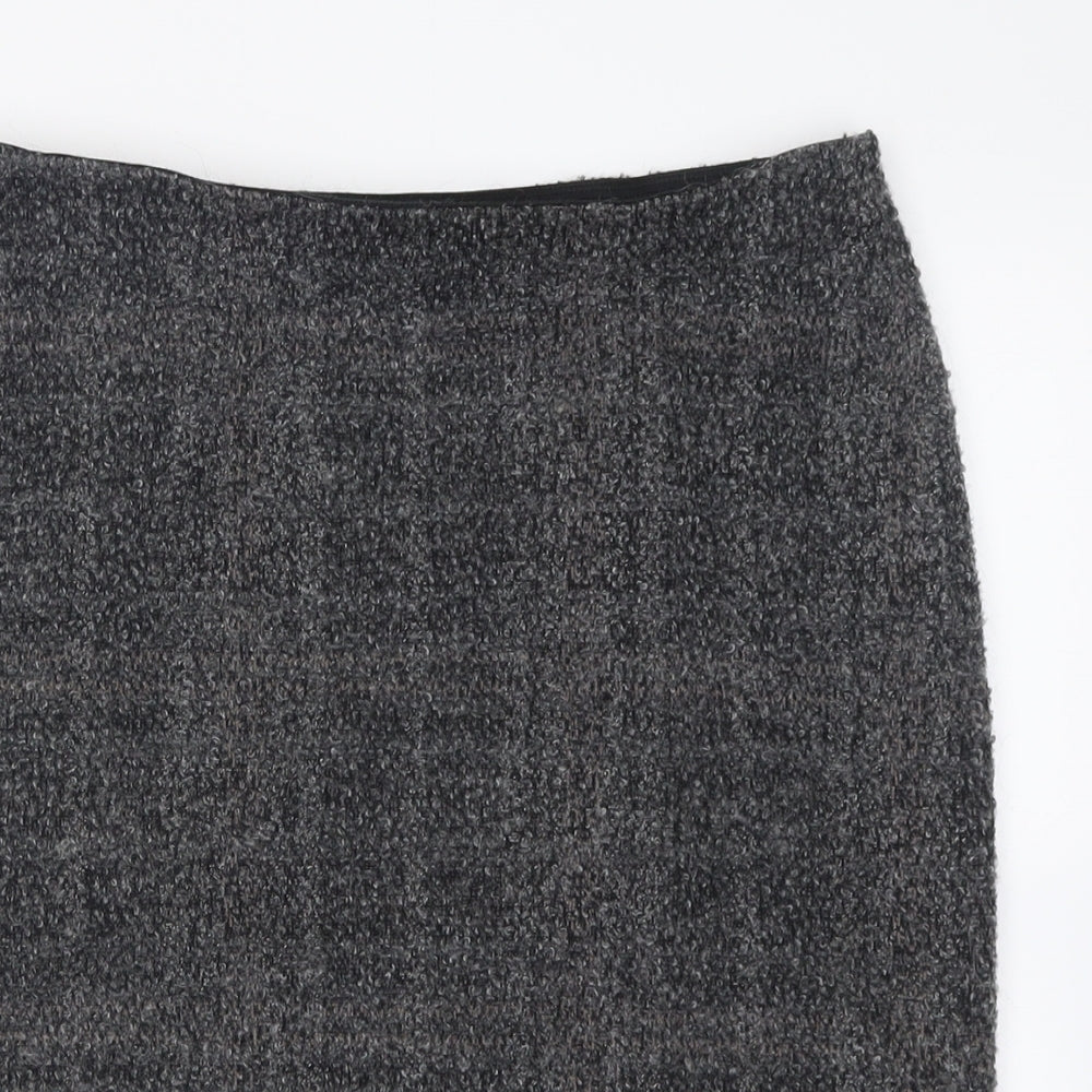 Marks and Spencer Womens Grey  Acrylic A-Line Skirt Size 16